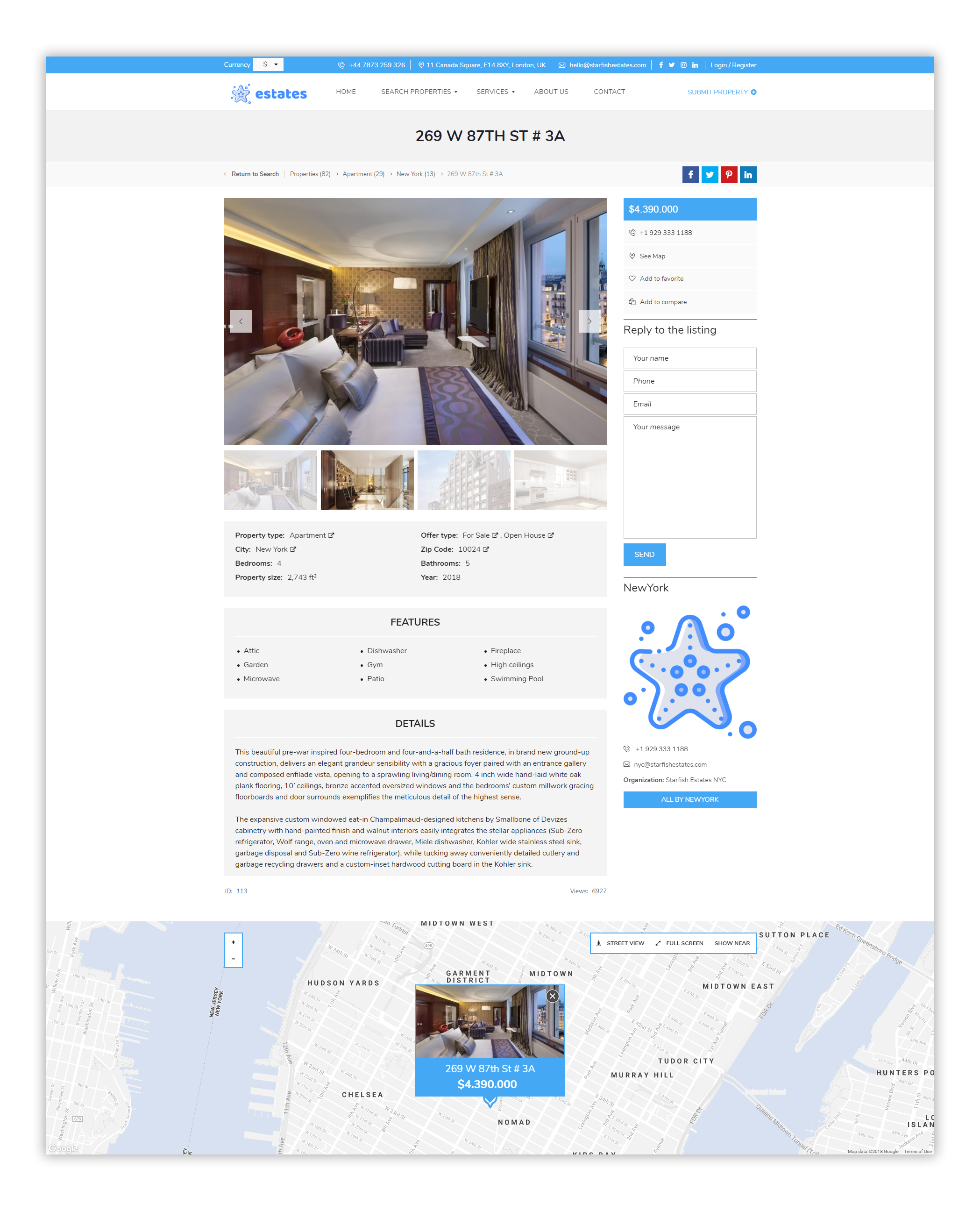 Starfish Property Page